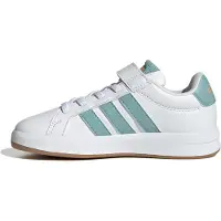 Adidas Sportswear Grand Court 3.0 imitatieleren sneakers - wit/aqua Jongens/Meisjes Imitatieleer - maat 28