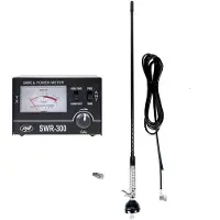 Pni S60 CB-antenne, 59 cm, met vlinderbevestiging, 4 meter RG58-kabel en SWR-300 reflectometer