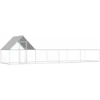 vidaXL Kippenren 8x2x2 m gegalvaniseerd staal