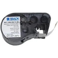 Brady MC1-1000-595-YL-BK tape vinyl | zwart op geel | 25,4mm x 7,62m