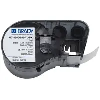 Brady MC-1500-595-YL-BK tape vinyl | zwart op geel | 38,1mm x 7,62m