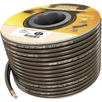 Hicon HIE-225-1000 Luidsprekerkabel Ergonomic 2 x 2.5 mm² Zwart 10 m