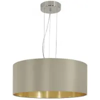 Eglo MASERLO, 3 lampen, E27 fitting, IP20, Goud, Lichtbruin-grijs