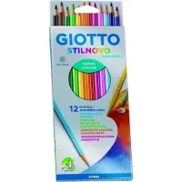 Giotto Stilnovo aquarelpotloden, kartonnen etui met 12 stuks in geassorteerde kleuren