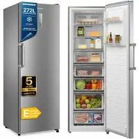 Heinner HFF-M272NFCXE++ Vrieskast – 272 L – No Frost – Convertible Koel-/Vriesfunctie – LED Display – Super Cooling & Freezing – RVS – 5 Jaar Garantie