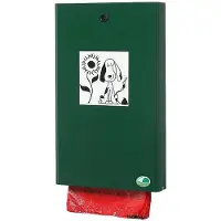 VAR Dispenser voor hondenpoepzakjes - B 265 x H 430 mm - afsluitbaar - mosgroen