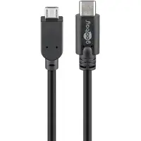 Goobay USB-C - Micro USB kabel | USB2.0 | 2,5W | zwart | 1 meter