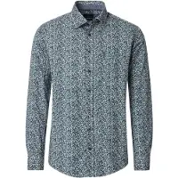 Casa Moda Casual Fit overhemd blauw geprint