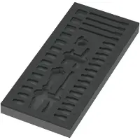 Wera 9820 Schuimrubberen inzetstuk voor 8000 A Zyklop ratel 1/4" Set 1, zonder gereedschap, 172 x 30 x 392 mm - 05137320001