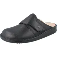 Finn Comfort , Amalfi, heren, slippers, leer, zwart, NIEUW - Herenschoenen, sandalen/slippers, zwart