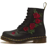 Dr. Martens Veterlaarsjes 'Vonda' groen / rood / zwart