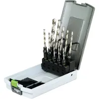 Festool HSS D3-10 CE/10 495128 Boorset 3 mm, 3.5 mm, 4 mm, 4.5 mm, 5 mm, 5.5 mm, 6 mm, 6.5 mm, 8 mm, 10 mm