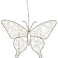 Anna's Collection Wandhanger Vlinder Zwart Met Verlichting Classic Warm 58 X 43 Cm