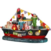 Luville Molendam Kerstdorpminiatuur Pakjesboot Klein 13 X 6 X 9 Cm