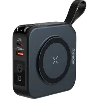 Energizer Akku Powerbank, 10.000mAh, modelnummer QM10001AC, zwart, Ultimate, draadloos, met stekker, 1x USB-A/-C PD, retailverpakking