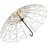 Anna's Collection Kersthanger Paraplu Zwart Met Verlichting 105 X 105 X 66 Cm