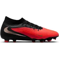 Nike Phantom 6 High Academy Gras / Kunstgras Voetbalschoenen (MG) Zwart Felrood Goud