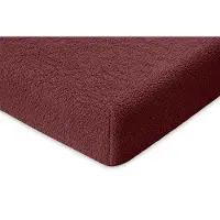 Eleganzzz Hoeslaken Teddy Pluche 35cm Hoekhoogte - bordeaux 180x200cm