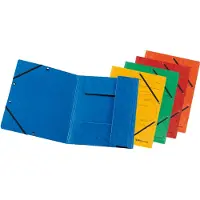 Herlitz Einschlagmappe A4 Karton farb.sort. Gummiz. 10er Pac