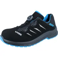 Uvex Veiligheidsschoen, halflang model, 2 trend 6938, S1P, FO, SR, BOA, W11, maat 41, blauw/zwart