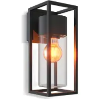 Calex LED Wandlamp Genoa - E27 – IP44 Spatwaterdicht - Zwart – Aluminium – Industrieel – Modern