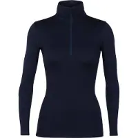 Icebreaker - Dames thermokleding - W Merino 260 Oasis LS Half Zip Midnight Navy voor Dames van Wol - Maat L - Marine blauw