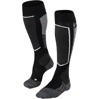 Falke - Skisokken - SK2 Intermediate Cashmere M Black-Mix voor Unisex van Wol - Maat 44-45 - Zwart