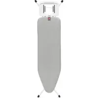 Brabantia 243424, strijkplank, standaardformaat, katoen, geschikt voor stoomstrijkijzers, wit, effen, zonder patroon