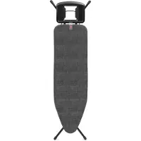 Brabantia 249242, Strijkplank, Volledige grootte, Katoen, Geschikt voor stoomstrijkijzers, Zwart, Effen, Zonder patroon