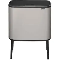 Brabantia Bo Touch Bin Prullenbak - 11 + 23 liter - Afvalscheiding - Soft Grey