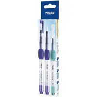 Milan 04C403, Transparant, Kunststof, Set van 3 waterborstels