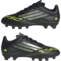 Adidas Sportschoen 'F50 Club' donkergrijs / neongroen / zwart
