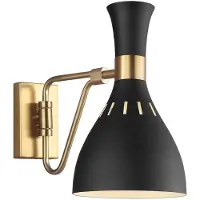 Elstead Lighting LED Wandlamp Joan | 1X E27 Max 60W | Midnight Black / Burnished Brass