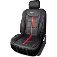 Sparco Autostoelhoes Zwart / Rood - per Stuk - Autostoel kussen