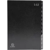 Exacompta Sorteermap 57012E A4 Zwart Karton 24 x 34 cm