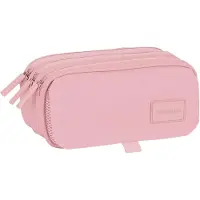 Safta Pennenetui met 3 vakken Safta 21,5 x 10 x 8 cm Roze