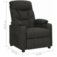 vidaXL Fauteuil verstelbaar stof zwart