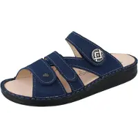 Finn Comfort Muiltjes 'Pantolette Damen 01538 007414 Echtleder in blau' blauw