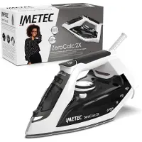 Imetec Zerocalc Z1, stoomstrijkijzer, CeramicGlide-zoolplaat, 1,9 meter, 130 gram/minuut, zwart, wit, 0,25 liter