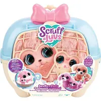 SCRUFFALUVS Scruff a Luvs - Mystery knuffels Mama & Baby in Draagmand - Hondenfamilie Speelset