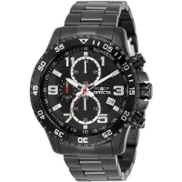 Invicta herenhorloge met roestvrijstalen kast, quartz uurwerk - 45 mm