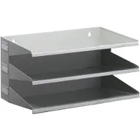 Durable sorteerrek, staal, 3 vakken, lichtgrijs