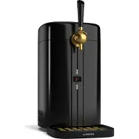 Klarstein FrostBrew Biertap - 5L Biertap met CO₂-druksysteem, thermo-elektrisch koelsysteem, temperatuurregeling 3-12 °C, LED-display, verwijderbare lekbak, zwart/goud