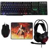 Konix Gaming Pack Frans Azerty Toetsenbord Rogue Drakkar + Muis + Headset + Muismat Zwart