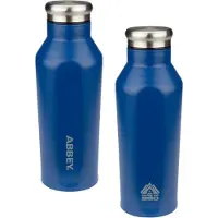 Abbey camp Abbey Drinkfles Dubbelwandig - Godafoss - 0.35 L - Blauw/Zilver - 0,35 L