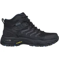 SKECHERS Veterboots 'Arch Fit Dawson - Raveno' blauw / zilvergrijs / zwart