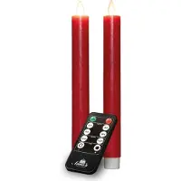 Anna's Collection LED Dinerkaars Rustiek Rood D 2 H 23 Cm 2 Stuks