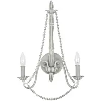 Elstead Lighting LED Wandlamp Maryville | 2X E14 Max 60W | Washed Grey