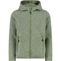CMP - Girl's Jacket Fix Hood Jacquard Knitted 3H19825 - Fleecevest 152, olijfgroen