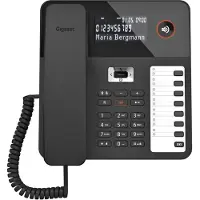 Gigaset DESK 800A, Analoog telefoon, Telefoon met kabel, Luidsprekerfunctie, 200 contacten, Zwart